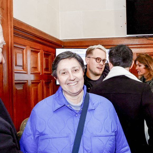 Exclusif - William Leymergie, Danielle Moreau, Guillaume Genton et Jordan De Luxe - Plusieurs personnalités de C8 sont venues devant le Conseil d’État pour soutenir les chaînes de la TNT C8 et NRJ 12 pour l'audience de la dernière chance, à Paris, France, le 14 janvier 2025. © Jack Tribeca/Bestimage