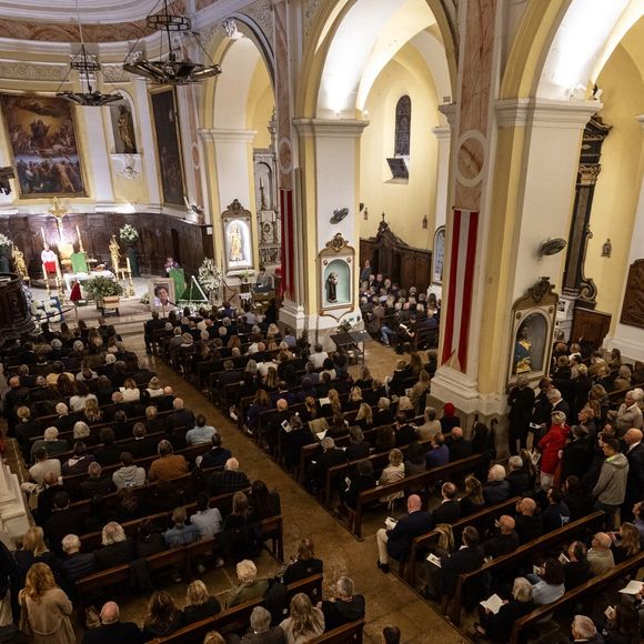 Exclusif - Obsèques de Patrice de Colmont, propriétaire du Club 55, en l'Eglise de Saint-Tropez, le 20 octobre 2025. 
© Florian Escoffier / Nice Matin / Bestimage