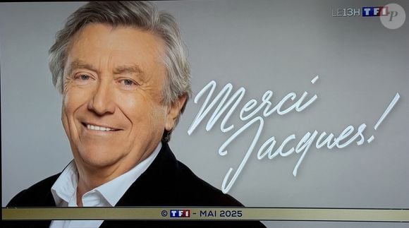 Jacques Legros présente son dernier JT de 13 heures en sa qualité de joker pendant près de 26 ans sur TF1, le 9 mai 2025. Emu aux larmes, le journaliste a passé le relais à Isabelle Ithurburu, qui sera à partir de mi-juillet 2025.
© Agence via Bestimage