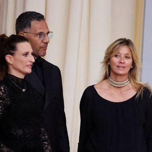 Camille Cottin, Roschdy Zem, Sarah Poniatowski au photocall de la soirée d'anniversaire pour les 20 ans du Festival International du Film de Marrakech, Maroc, le 25 novembre 2023. © Dominique Jacovides/Bestimage