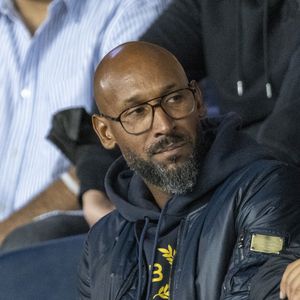 Nicolas Anelka - People au match de football ligue 1 Uber Eats PSG - Montpellier (2-0) au Parc des Princes à Paris le 25 septembre 2021