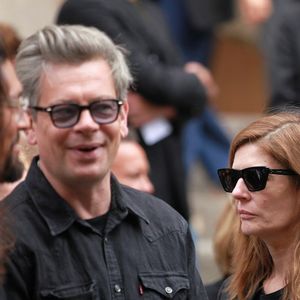 Lucien Gainsbourg (Lulu), Benjamin Biolay et Chiara Mastroianni - Sorties des obsèques de Jane Birkin en l'église Saint-Roch à Paris. Le 24 juillet 2023
© Jonathan Rebboah / Panoramic / Bestimage