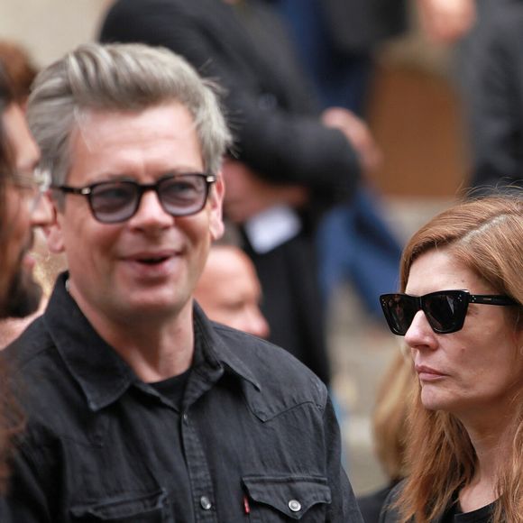 Lucien Gainsbourg (Lulu), Benjamin Biolay et Chiara Mastroianni - Sorties des obsèques de Jane Birkin en l'église Saint-Roch à Paris. Le 24 juillet 2023
© Jonathan Rebboah / Panoramic / Bestimage
