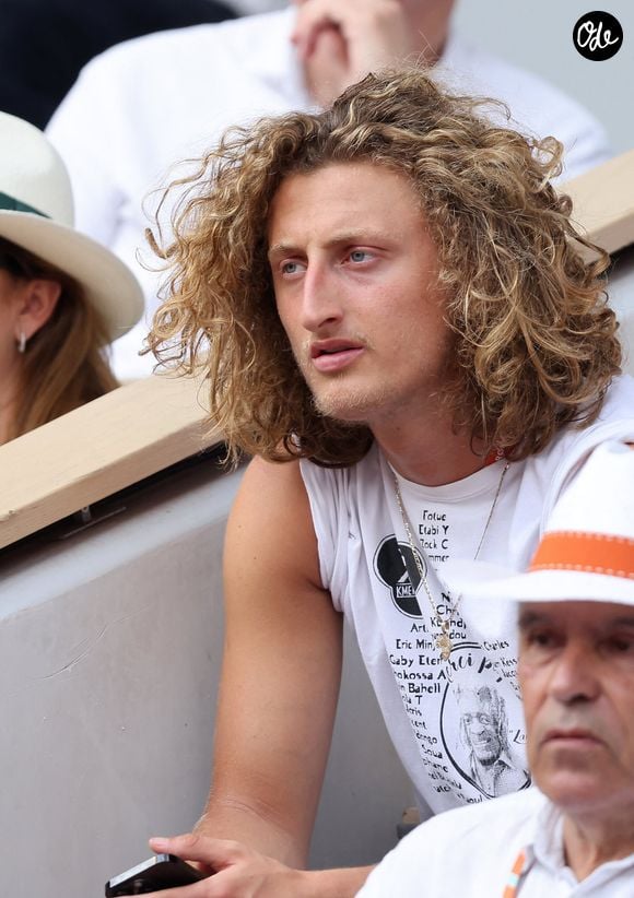 Joalukas Noah dans les tribunes lors des Internationaux de France de Tennis de Roland Garros 2023. Paris, le 7 juin 2023. © Jacovides-Moreau / Bestimage