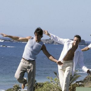 Archives - Dans les caraibes, à Saint-Barthélemy, le groupe 2BE3, Filip NIKOLIC, Adel KACHERMI et Frank DELAY le 12 mars 1998. (Michel MARIZY via Bestimage)
