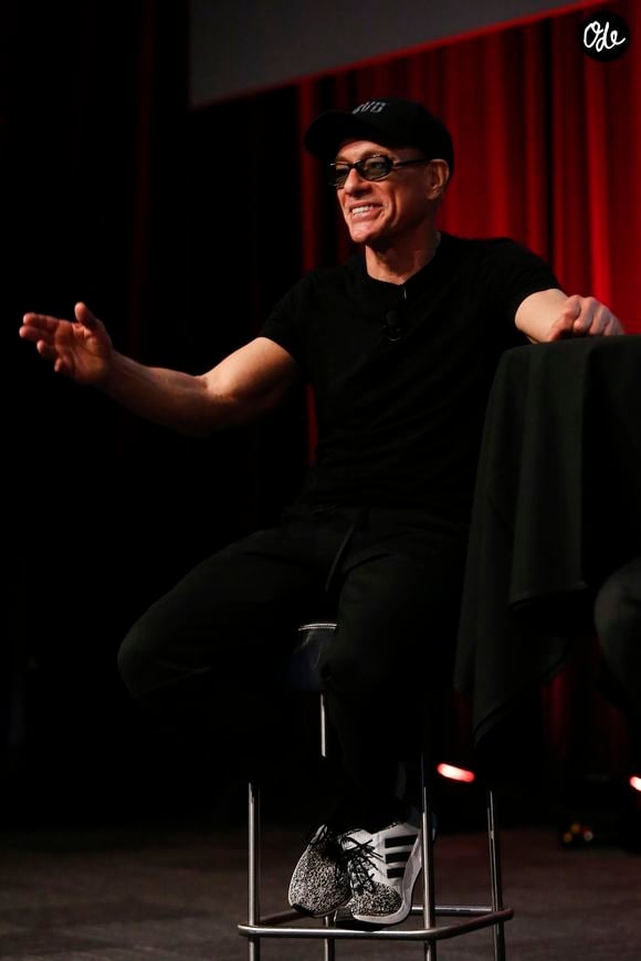 Jean-Claude Van Damme sur scène à Sydney pour l'événement An evening with Jean-Claude Van Damme le 6 mars 2020.
