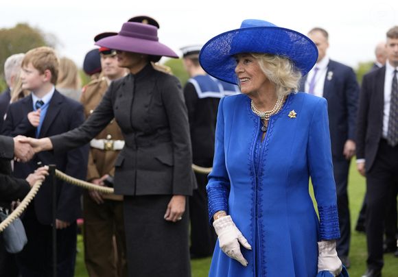 Camilla Parker Bowles et la Première dame Melania Trump au château de Windsor. © Aaron Chown/WPA-Pool / Julien Burton via Bestimage