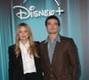 Virginie Efira et son compagnon Niels Schneider - Photocall du showcase 2026 Disney+ à l'Institut de France à Paris le 15 janvier 2026. © Coadic Guirec/Bestimage