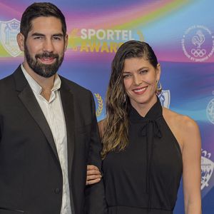 Nikola Karabatic et sa femme Géraldine Pillet - Photocall de la soirée des Sportel Awards 2024 au Grimaldi Forum à Monaco le 28 octobre 2024. © Fred Dides/Panoramic/bestimage