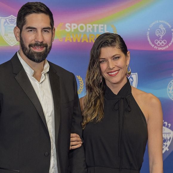 Nikola Karabatic et sa femme Géraldine Pillet - Photocall de la soirée des Sportel Awards 2024 au Grimaldi Forum à Monaco le 28 octobre 2024. © Fred Dides/Panoramic/bestimage