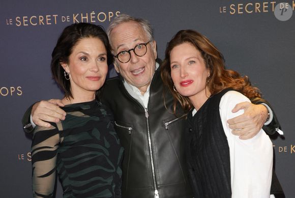 Barbara Schulz, Fabrice Luchini et Julia Piaton - Avant-première du film "Le Secret de Khéops" au Cinéma Pathé Wepler à Paris le 27 février 2025. © Coadic Guirec/Bestimage