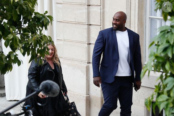 Teddy Riner - Réception de l'équipe du Paris Saint-Germain (PSG) à l'occasion de leur titre de vainqueur de la Ligue des Champions 2024-2025 au palais de l'Elysée à Paris, France, le 01 juin 2025. © Christophe Clovis / Bestimage