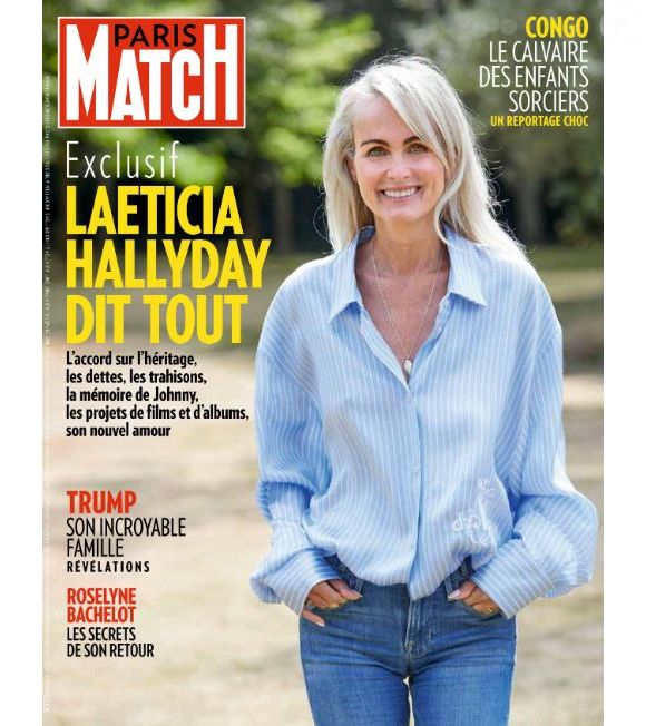 Laeticia Hallyday en couverture de "Paris Match", numéro du 15 juillet 2020.