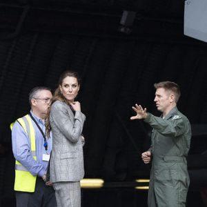 Kate Middleton visite la RAF Coningsby, dans le Lincolnshire, le 2 octobre 2025.

Photo : PA Photo / Bestimage