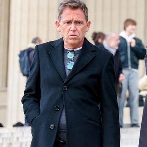 Daniel Riolo - Sorties de la cérémonie religieuse en hommage à Rolland Courbis dans l'église de la Madeleine à Paris, France, le 14 janvier 2026. © Jacovides-Moreau/Bestimage