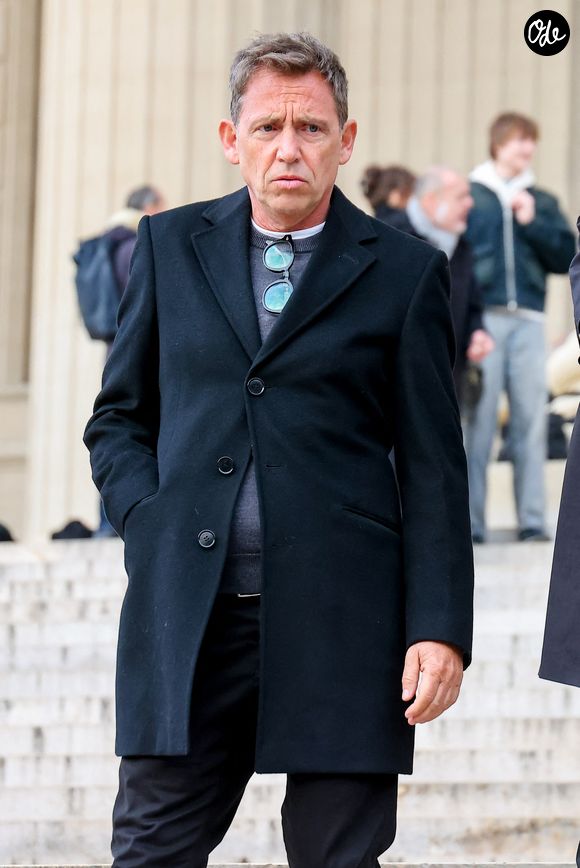 Daniel Riolo - Sorties de la cérémonie religieuse en hommage à Rolland Courbis dans l'église de la Madeleine à Paris, France, le 14 janvier 2026. © Jacovides-Moreau/Bestimage
