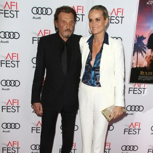 Johnny Hallyday et sa femme Laeticia Hallyday à la première de "Rules Don't Apply" à Los Angeles, le 10 novembre 2016. © Dave Longendyke/Globe Photos via Zuma Press/Bestimage