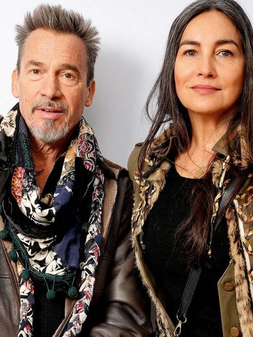 Florent Pagny et sa femme Azucena de sortie près de Paris, dans la ville la mieux gérée de France