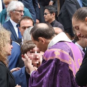 Maria-Pia Bellemare - Sortie des obsèques de Pierre Bellemare à l'église Saint-Roch de Paris, France, le 31 mai 2018. @
Agence/Bestimage