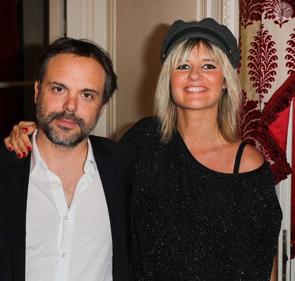 Romain Sardou et la chanteuse Kym Thiriot lors de la soirée de lancement du livre Sardou Regards de Bastien Kossek publié par les éditions Ramsay à l'hôtel Raphael, Paris, France, le 15 avril 2019. Photo David Boyer/Abaca