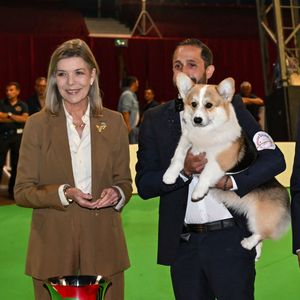 Exclusif - La princesse Caroline de Hanovre lors de l'exposition Canine Internationale 2025 de Monaco sous le chapiteau Fontvieille, le 11 mai 2025. © Bruno Bebert / Bestimage
