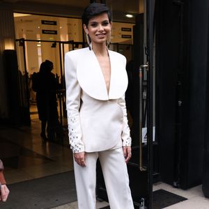Eve Gilles, Miss France 2024 - Les célébrités arrivent au défilé Stéphane Rolland à la Salle Pleyel, "Collection Haute Couture Printemps/Eté 2025" lors de la Fashion Week de Paris (PFW), le 28 janvier 2025. 
© Denis Guignebourg / Bestimage