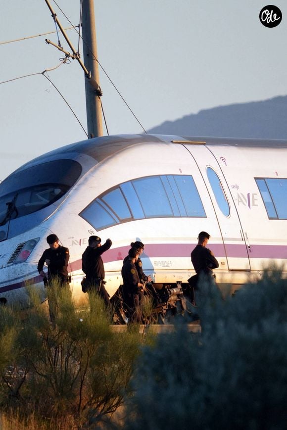 Illustrations de la catastrophe ferroviaire due à la collision de deux trains à grande vitesse, qui a fait 68 morts à Tolède en Espagne, le 28 octobre 2026
©Cordon / Bestimage