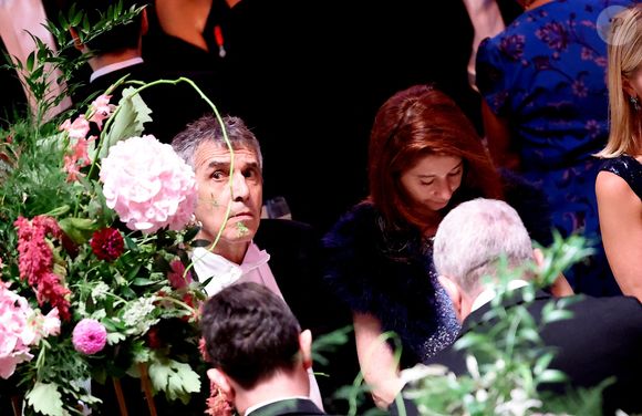 Julien Clerc et sa compagne Hélène Grémillon lors d’un banquet d’état à Guildhall, Londres le 9 juillet 2025. Le couple présidentiel français est en voyage officiel au Royaume Uni pour trois jours.

© Dominique Jacovides / Bestimage