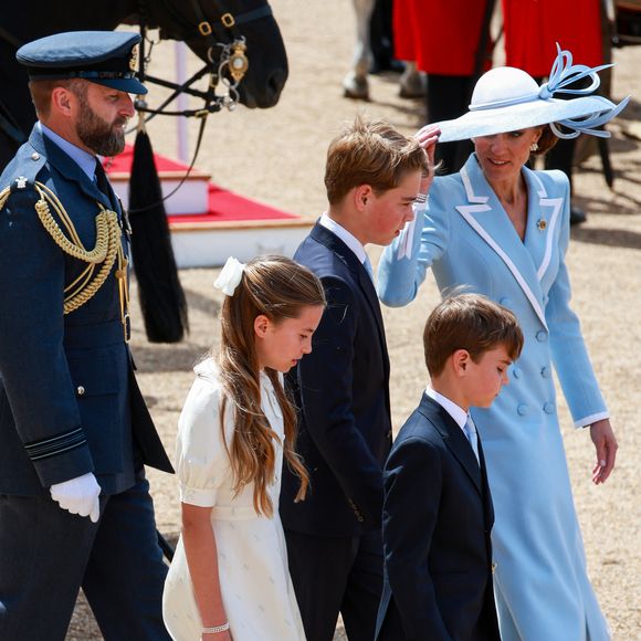 La famille royale pendant Trooping the Colour, le 13 juin 2026.

© Bestimage