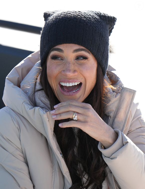 Le prince Harry, duc de Sussex et Meghan Markle, duchesse de Sussex, assistent à une séance de préparation des Invictus Games 2025 de Vancouver à Whistler, le 14 février 2024. Julien Burton / Bestimage