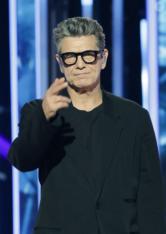 Marc Lavoine - Les célébrités se mobilisent pour la 38ème édition du Téléthon dans les studios de France 2 à Paris, le 29 novembre 2024. © Coadic Guirec / Bestimage