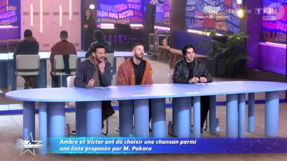 Les deux candidats ont passé des évaluations devant trois grands artistes. 

Ambre et Victor se sont présentés face à trois artistes de renommée pour des évaluations avec un enjeu de taille. Capture d'écran TF1