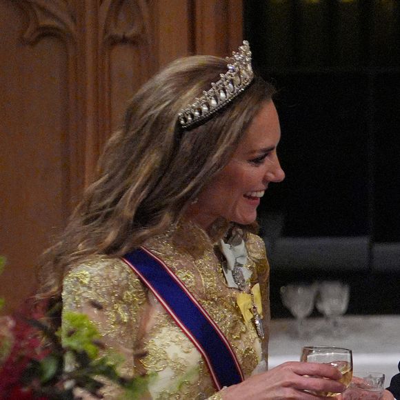 Kate Middleton  lors du banquet d'Etat au château de Windsor en l'honneur de la visite officielle de président Donald Trump et de la Première dame Melania au Royaume-Uni. © Yui Mok / WPA-Pool / Julien Burton via Bestimage