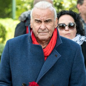 Belgique, Bruxelles, 17 mai 2018 - Cérémonie funéraire de la chanteuse belge Maurane (Claudine Luypaerts) - du chanteur français Michel Fugain Photo by Danny Gys / Reporters/ABACAPRESS.COM