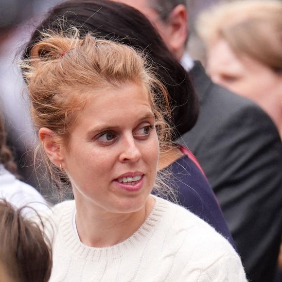 La princesse Béatrice lors d'un défilé de la victoire sur le Mall, à Londres. L'Angleterre a défendu sa couronne de championne d'Europe en battant l'Espagne aux tirs au but en finale de l'Euro 2025.  29 juillet 2025. Photo by James Manning/PA Wire/ABACAPRESS.COM