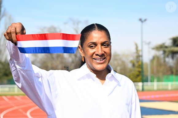 Marie Jose Perec - M.J. Pérec inaugure un stade d'athlétisme à son nom à Vincennes, le 22 mars 2024. 
© Federico Pestellini / Panoramic / Bestimage