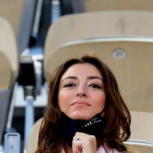 Rachel Legrain-Trapani dans les tribunes des Internationaux de France de Tennis de Roland Garros à Paris. Le 9 juin 2021 © Dominique Jacovides / Bestimage