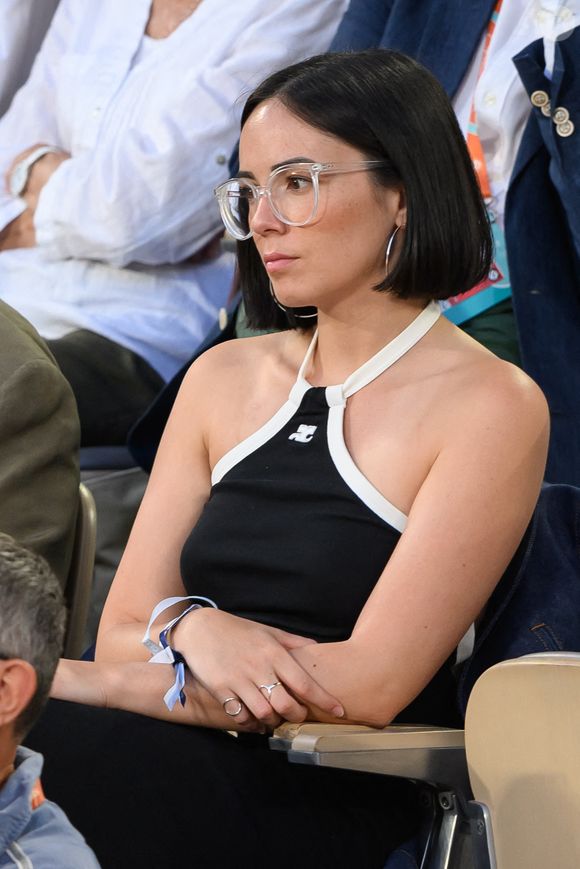 Agathe Auproux assiste aux Internationaux de France 2023 à Roland Garros le 4 juin 2023 à Paris, France. Photo by Laurent Zabulon/ABACAPRESS.COM