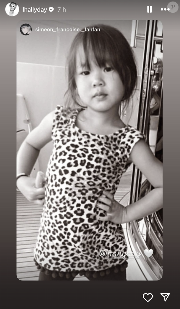 Capture d'écran de la story Instagram de Læticia Hallyday.