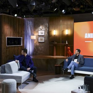 Hugo Clément, Bernard Montiel et Oli sur plateau de l'émission "Animalement Vôtre" présentée par B.Montiel et diffusée le 1er février 2026 sur France 3, à Paris, France, le 3 décembre 2025. © Jack Tribeca/Bestimage