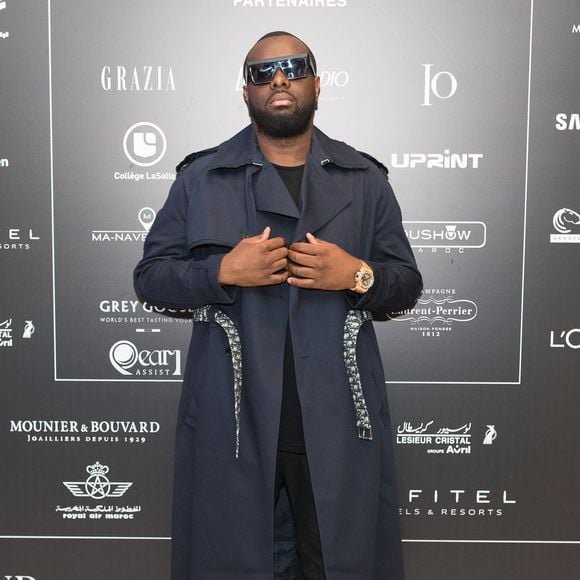 Le rappeur Gims (Maître Gims - Gandhi Djuna) lors du photocall de la 14ème édition du Casa Fashion Show au Sofitel Casablanca Tour Blanche à Casablanca, Maroc, le 20 avril 2019. © Philippe Doignon/Bestimage