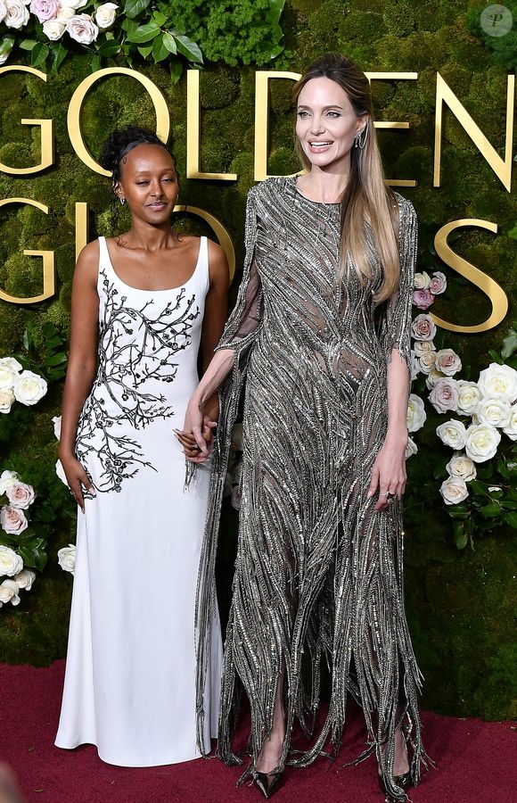 5 janvier 2025, Beverly Hills, Ca, USA : Zahara Jolie, Angelina Jolie (bijoux Messika) assiste à la 82e cérémonie annuelle des Golden Globes au Beverly Hilton le 5 janvier 2025 à Beverly Hills, Californie. (Zuma Press / Bestimage).