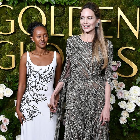 5 janvier 2025, Beverly Hills, Ca, USA : Zahara Jolie, Angelina Jolie (bijoux Messika) assiste à la 82e cérémonie annuelle des Golden Globes au Beverly Hilton le 5 janvier 2025 à Beverly Hills, Californie. (Zuma Press / Bestimage).