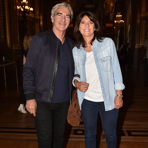 Estelle Denis et son compagnon Raymond Domenech - Les célébrités à la première de l'escape game grandeur nature "Inside Opéra" au Palais Garnier à Paris, France, le 4 juin 2018. © Veeren/Bestimage