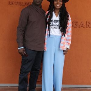 Lilian Thuram et sa femme Kareen Guiock Thuram - Célébrités au village des Internationaux de France de tennis de Roland Garros 2024 à Paris le 7 juin 2024.  © Jacovides-Moreau/Bestimage