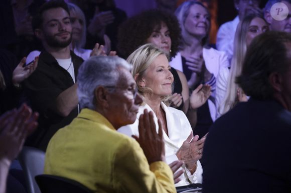 Exclusif - Claire Chazal lors de l'enregistrement de l'émission Le Grand Echiquier - Spécial Claude François présentée par C.Chazal et A.Manoukian et diffusée le 13 janvier sur France, à l'Opéra royal du château de Versailles, accompagné par l'Orchestre de l'Opéra Royal à Versailles, France, le 16 septembre 2025. Jack Tribeca/Bestimage