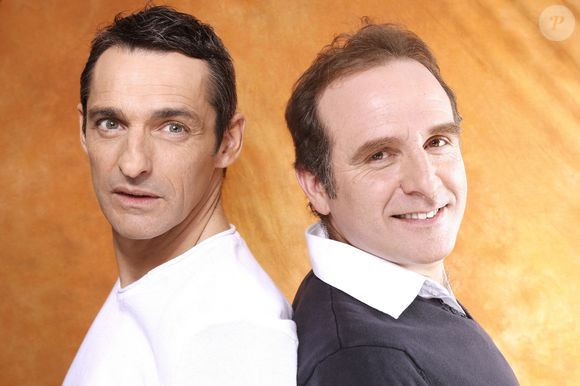 Vincent Dubois et Jean-Christian Fraiscinet des Bodin's posent lors d'une séance de portrait à Paris, France, janvier 2013. Photo par VIM/ABACAPRESS.COM