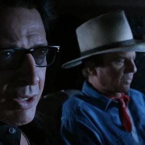Original Jurassic Park stars Sam Neill, Laura Dern and Jeff Goldblum reunite for Xfinity Super Bowl commercial.