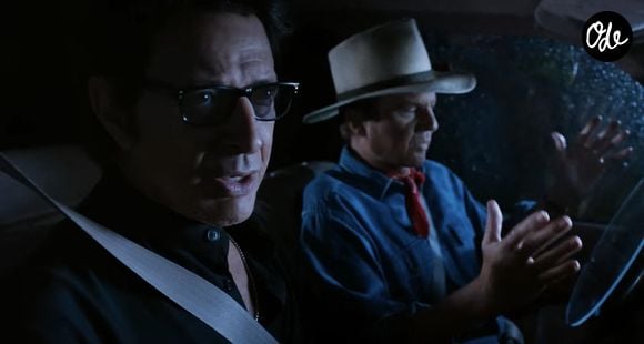 Original Jurassic Park stars Sam Neill, Laura Dern and Jeff Goldblum reunite for Xfinity Super Bowl commercial.