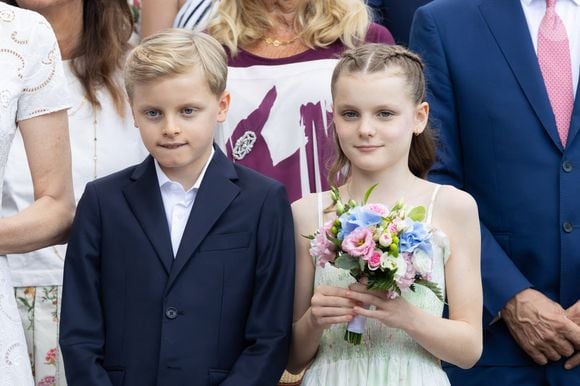 Prince Jacques (Le prince Jacques de Monaco, marquis des Baux) et S.A.S. La princesse Gabriella (La princesse Gabriella de Monaco, comtesse de Carladès) assiste au traditionnel « Pique-nique des Monégasques » (U Cavagnetu) au Parc Princesse Antoinette, à Monaco. © Claudia Albuquerque/Bestimage